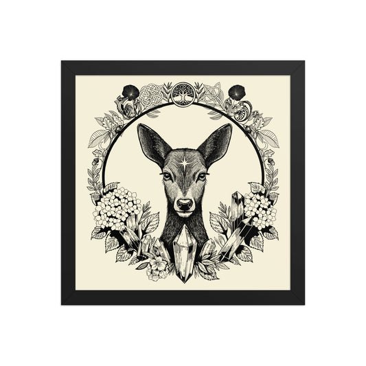 Secret of Lir and Eilit framed wall art poster with original hand-drawn Celtic folklore illustration by Brittyliz