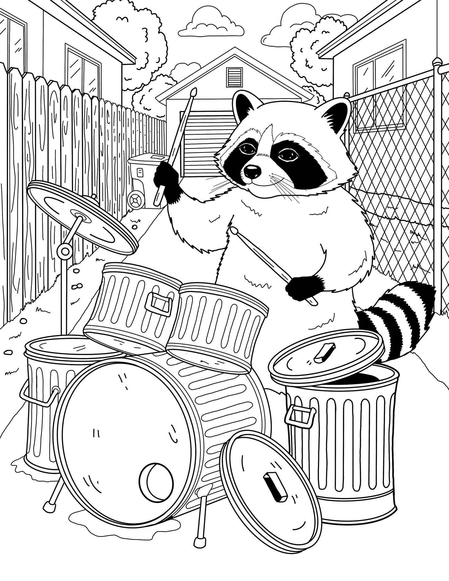8 Hand Drawn Coloring Page Bundle of Animals & More!