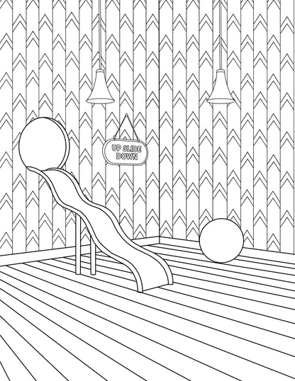 Up Slide Down coloring page hand drawn | Brittyliz | Dreamcore
