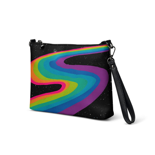 Cosmic Rainbow Drift Crossbody Bag - left front view