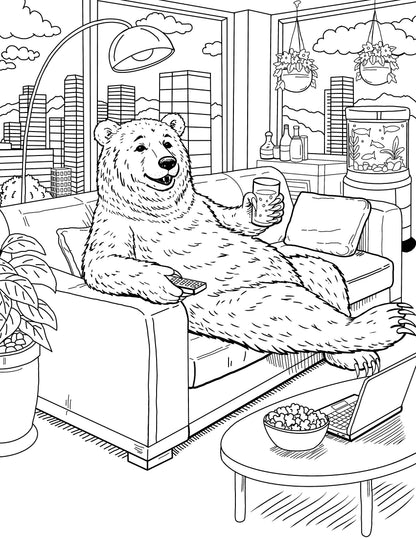 8 Hand Drawn Coloring Page Bundle of Animals & More!