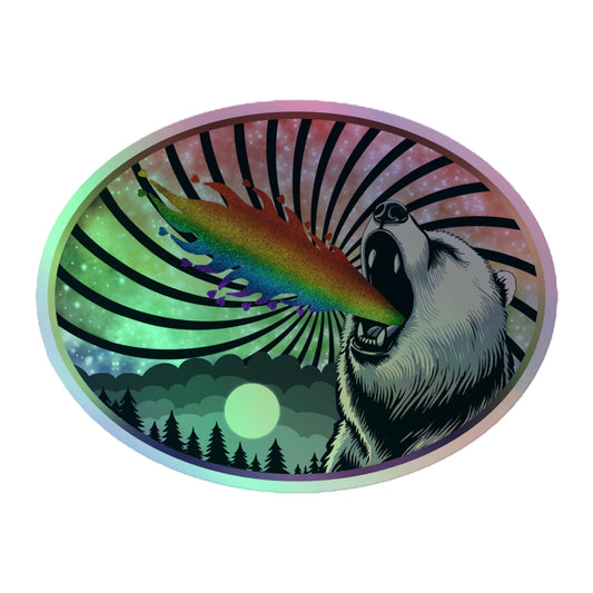 Pride Bear Holographic stickers | BrittylizArt - Brittyliz