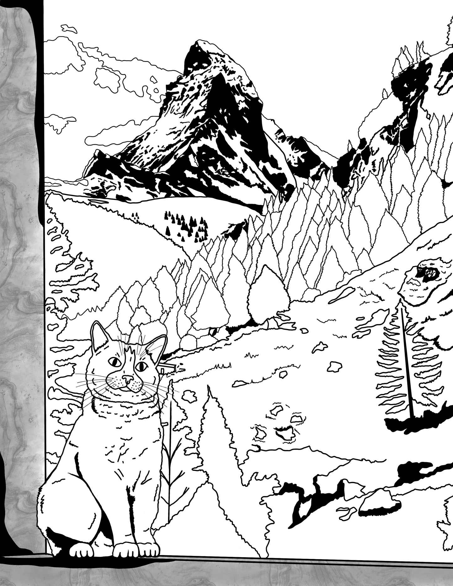 8 Hand Drawn Coloring Page Bundle of Animals & More!